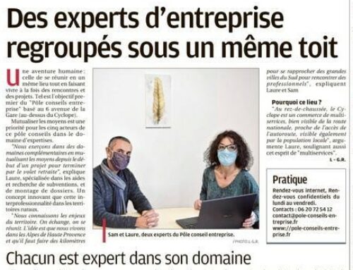 Article paru dans La Provence le 4 janvier 2021