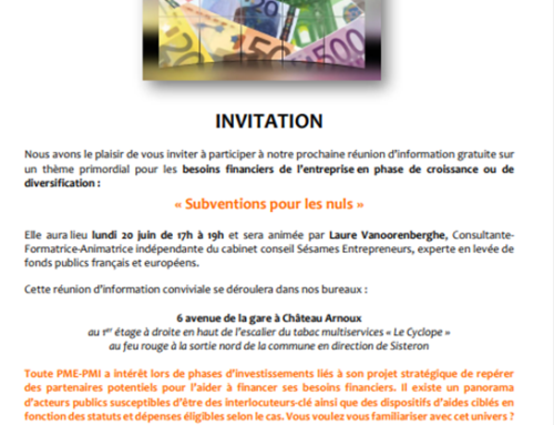 Information gratuite « Subventions pour les nuls »